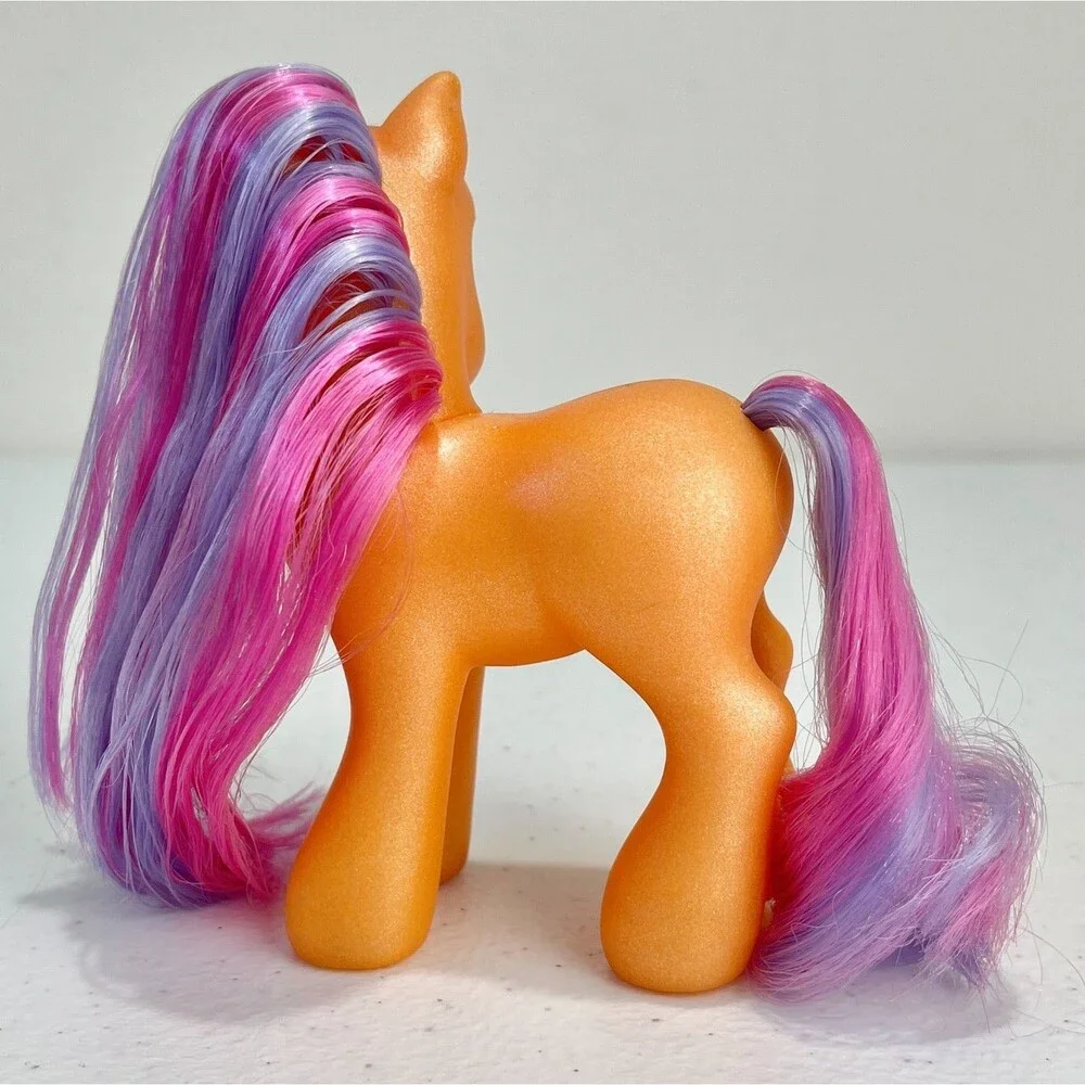 VTG G3 My Little Pony Sew-and-So Orange Purple Pink Button Hasbro 2004 - Flaw